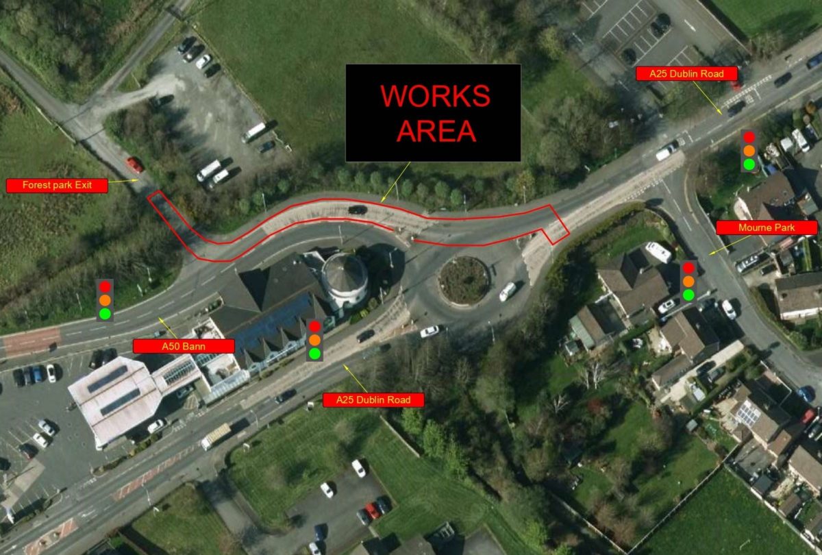 Bann Road Dublin Road Castlewellan Works Area 