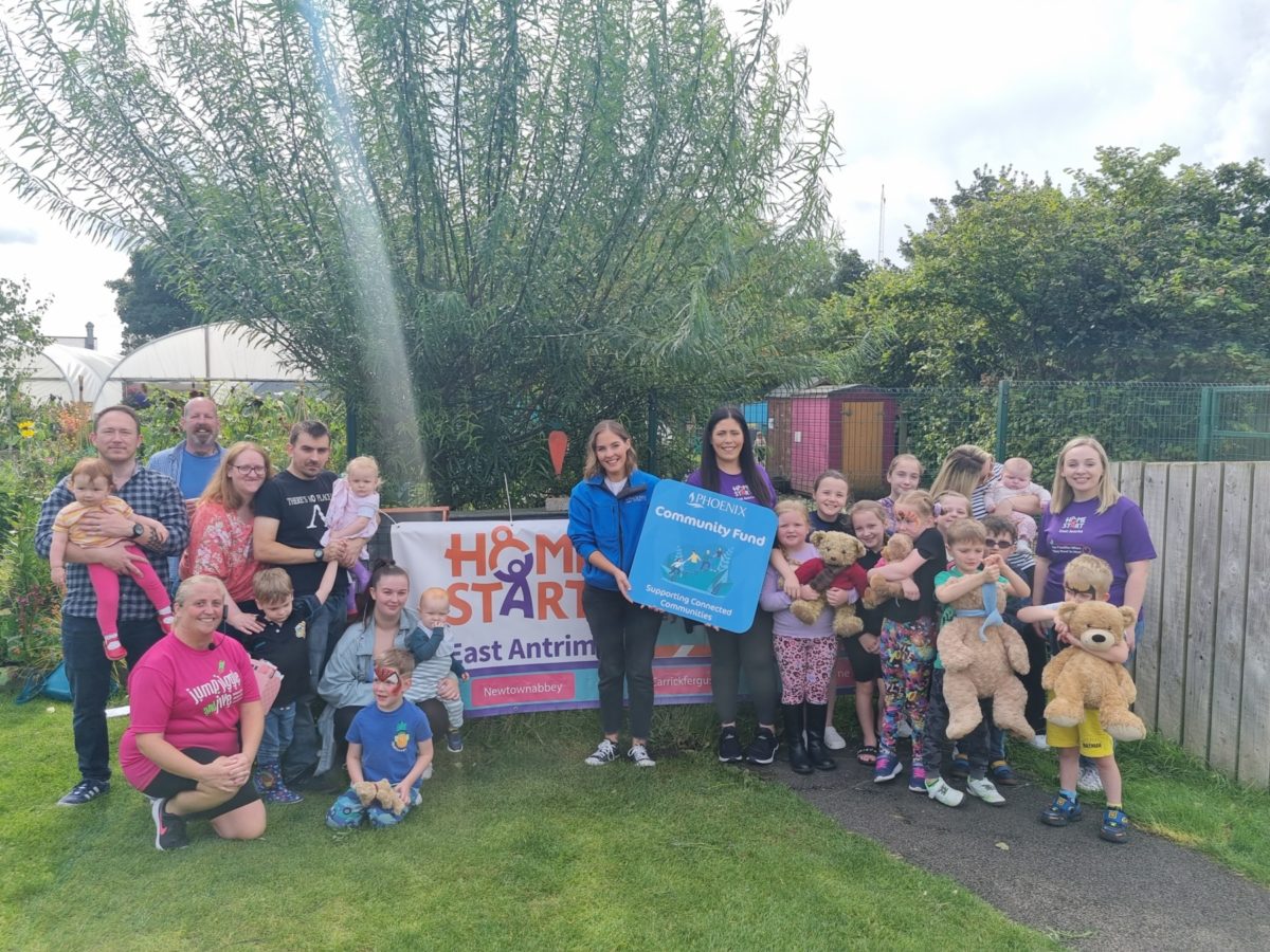 PHOENIX ENERGY FUELS LOCAL FAMILY FUN DAY.  Phoenix Energy were delighted to support a fantastic local event for young families hosted by Home-Start East Antrim, through the Phoenix Community Fund. Home-Start East Antrim provides a family support service across the areas of Newtownabbey, Carrickfergus and Larne. Pictured at the event are: Rebecca Dalzell, Communications Manager at Phoenix Energy, alongside Home-Start East Antrim’s Ashley Clarke and Sarah Williams, and just some of the local families in attendance. 