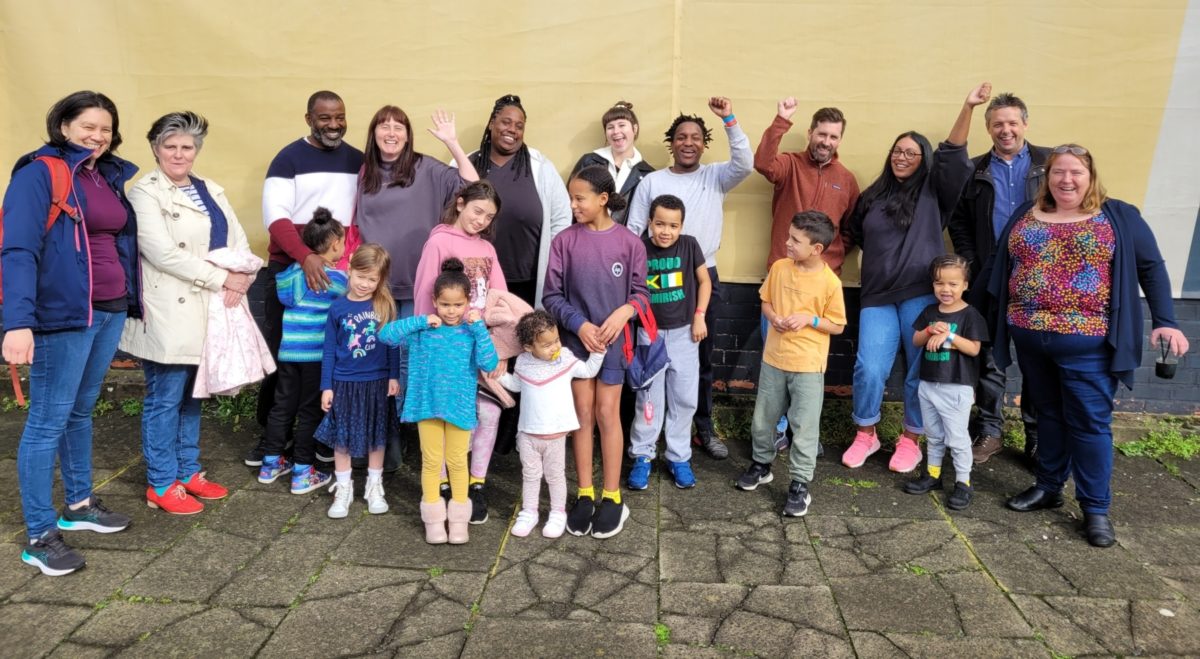 Families from ‘Jam N Ire’ meeting up for their Friendship Day in Belfast.  